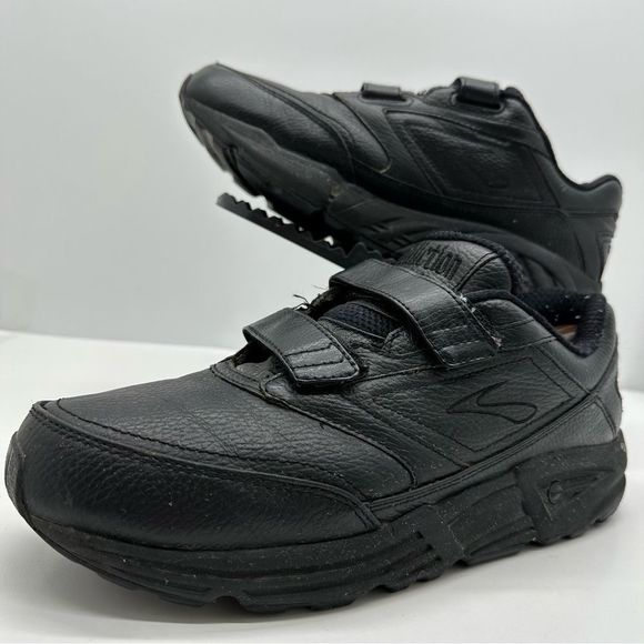 Brooks Addiction Walker Mens 11 V Strap Walking Shoe Sneaker Hook & Loop Comfort - Picture 1 of 8